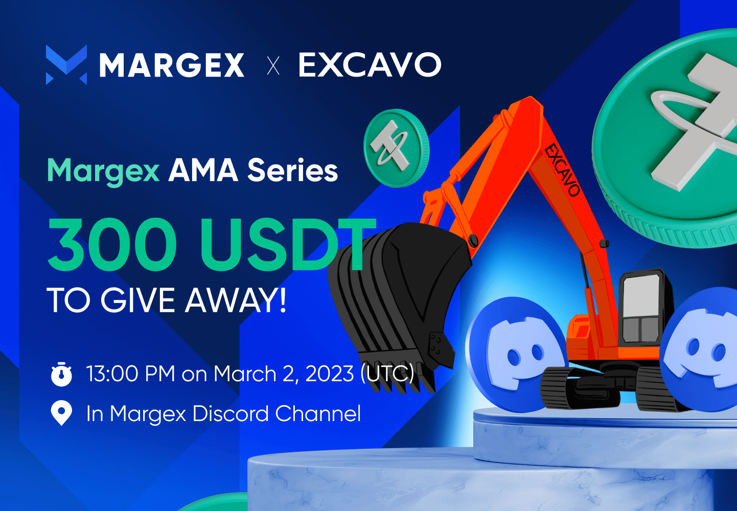 Join the Margex AMA with EXCAVO, 300 USDT Rewards to Give Away!
