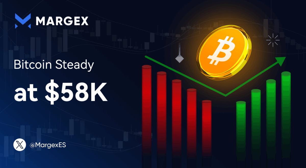 El Bitcoin se mantiene estable en los 58.000 $ tras la caída del fin de semana