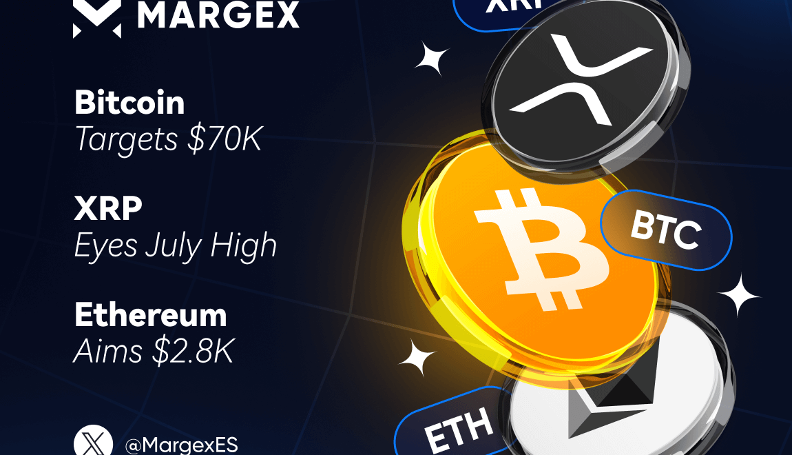 Los alcistas de Bitcoin apuntan a los $70,000, XRP apunta a romper el máximo de julio y Ethereum apunta a los $2,817 en medio del aumento de las tarifas