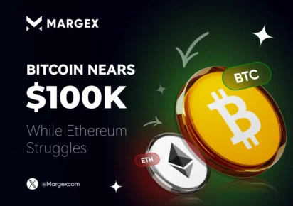 Bitcoin nähert sich $100K, während Ethereum sich abmüht