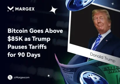 Bitcoin Goes Above $85,000 As Trump Pauses Trade Tariffs for 90 Days