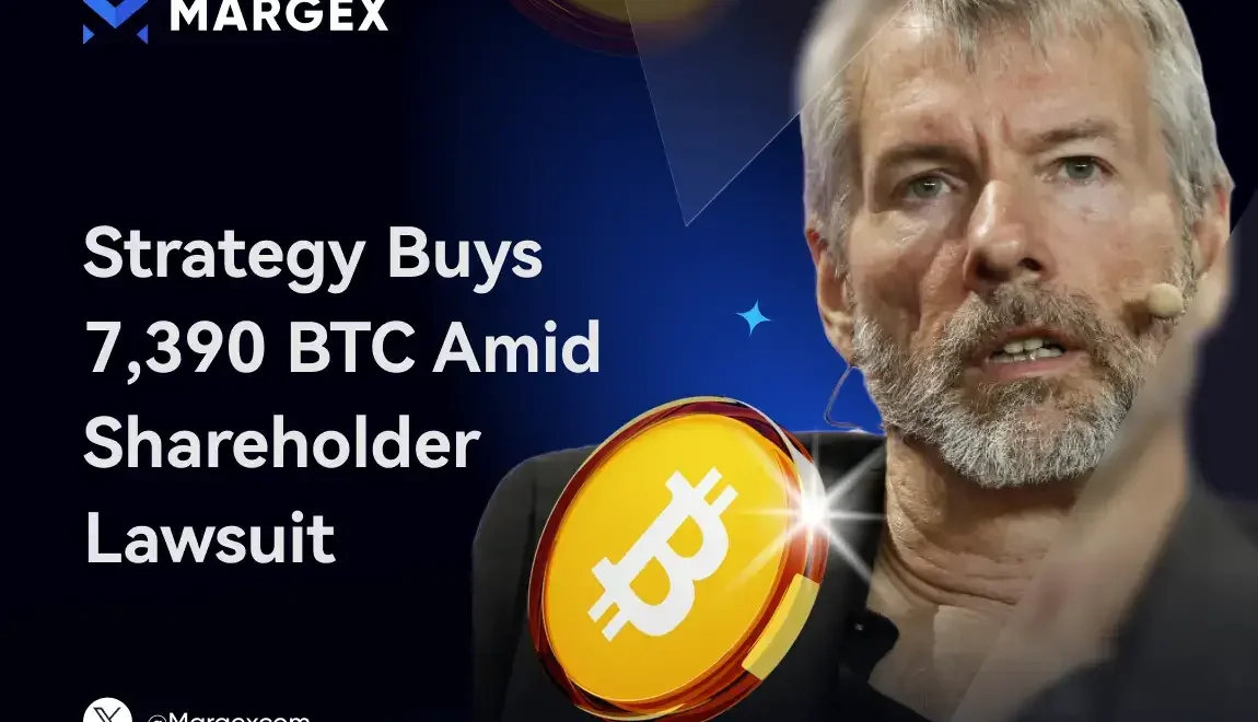 Strategie kauft 7.390 BTC inmitten einer Aktionärsklage
