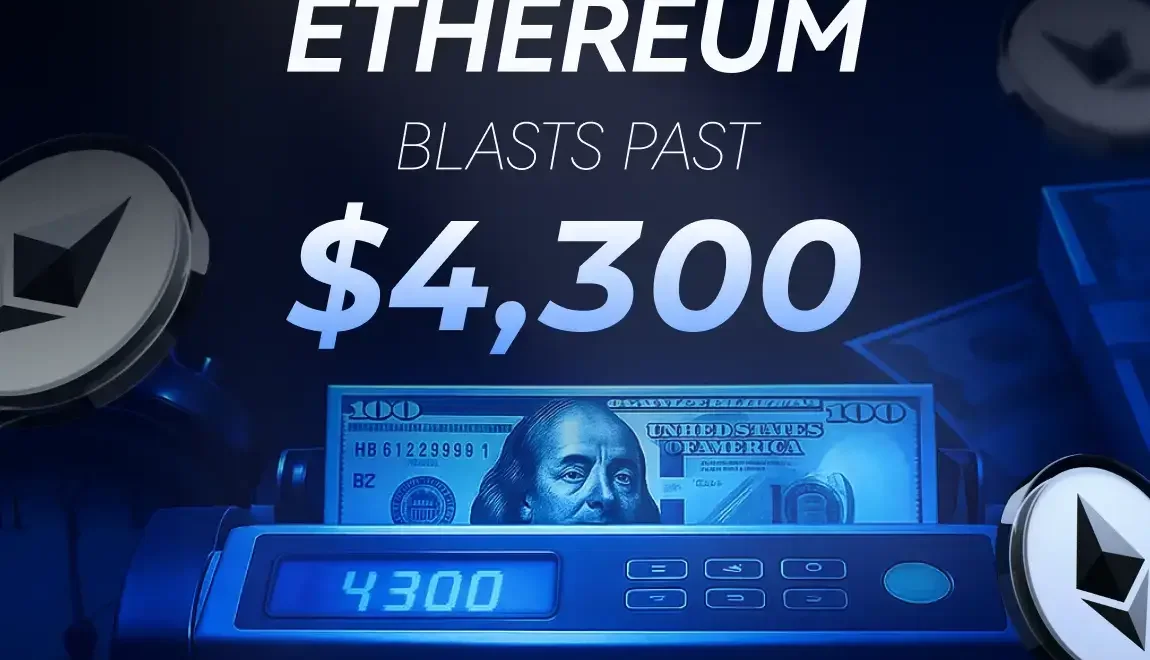 이더리움, $4,300 돌파, 이제 $10,000은 언제일까?